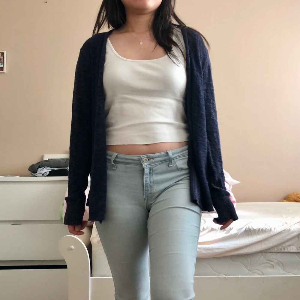 gap navy cardigan - size M